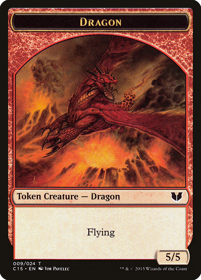 Dragon // Dragon Double-Sided Token [Commander 2015 Tokens] | Exor Games New Glasgow