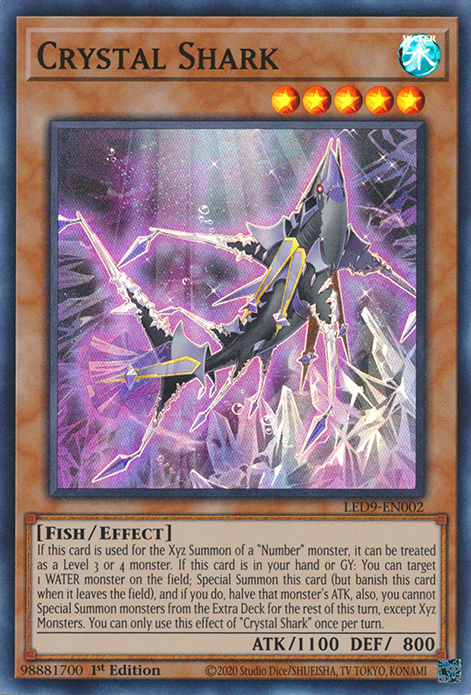 Crystal Shark [LED9-EN002] Super Rare | Exor Games New Glasgow