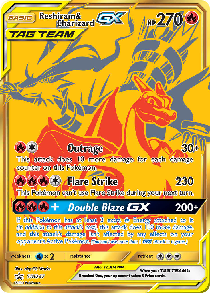 Reshiram & Charizard GX (SM247) (Jumbo Card) [Sun & Moon: Black Star Promos] | Exor Games New Glasgow