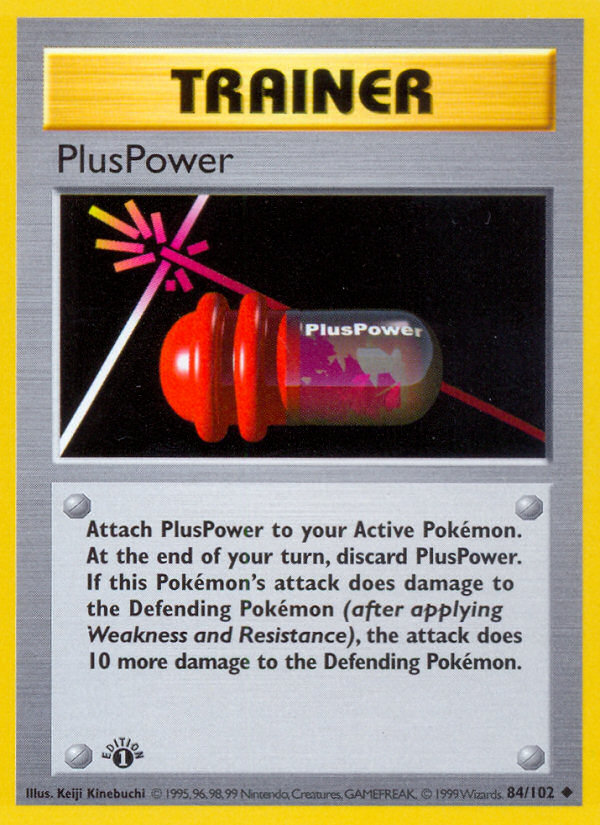 PlusPower (84/102) (Shadowless) [Base Set 1st Edition] | Exor Games New Glasgow