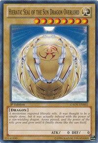 Hieratic Seal of the Sun Dragon Overlord [GAOV-EN002] Common | Exor Games New Glasgow