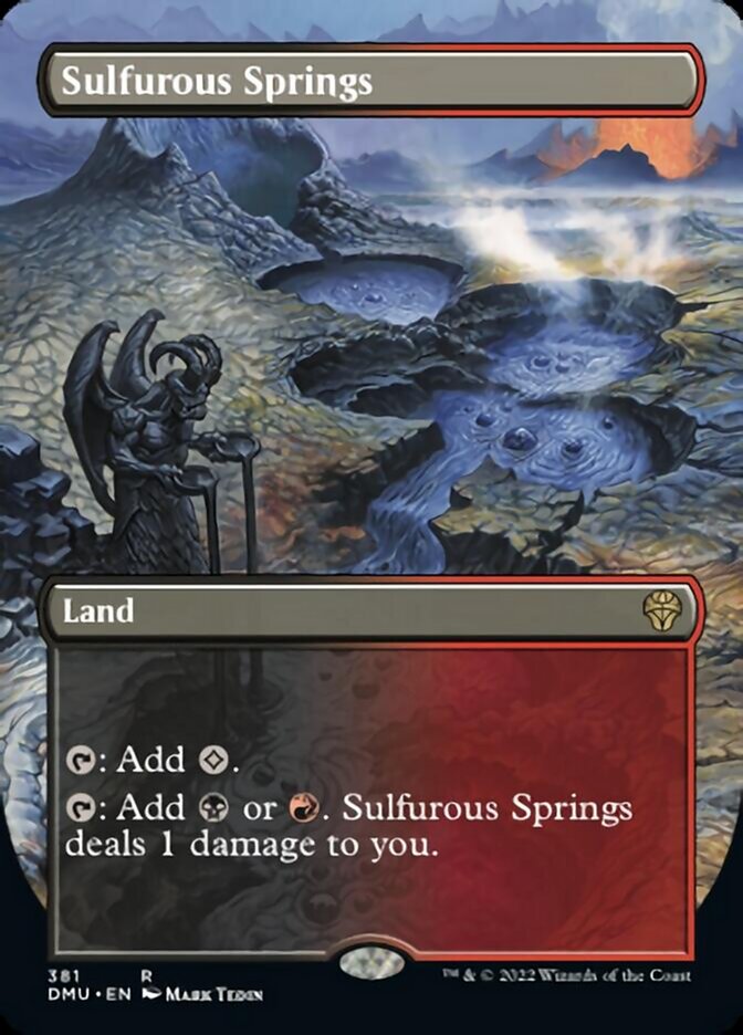 Sulfurous Springs (Borderless Alternate Art) [Dominaria United] | Exor Games New Glasgow