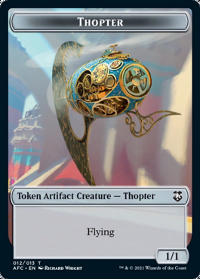 Thopter // Treasure Double-sided Token [Dungeons & Dragons: Adventures in the Forgotten Realms Commander Tokens] | Exor Games New Glasgow