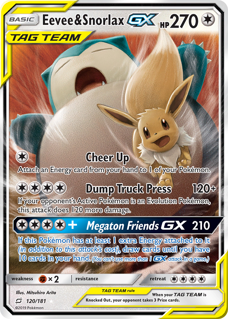 Eevee & Snorlax GX (120/181) [Sun & Moon: Team Up] | Exor Games New Glasgow