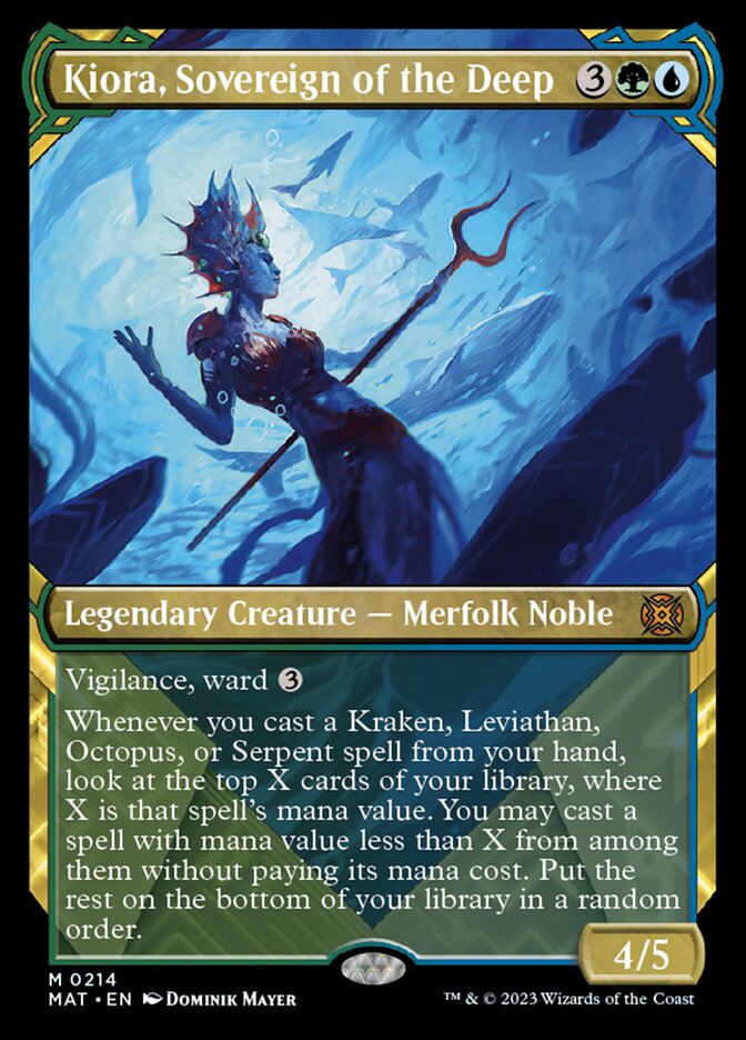 Kiora, Sovereign of the Deep (Showcase Halo Foil) [March of the Machine: The Aftermath] | Exor Games New Glasgow