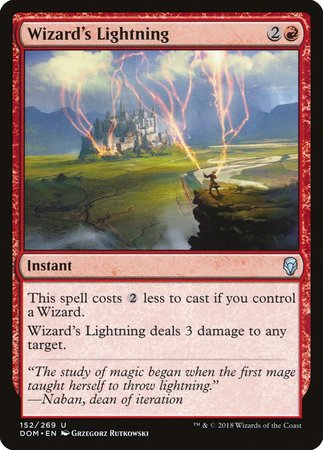 Wizard's Lightning [Dominaria] | Exor Games New Glasgow