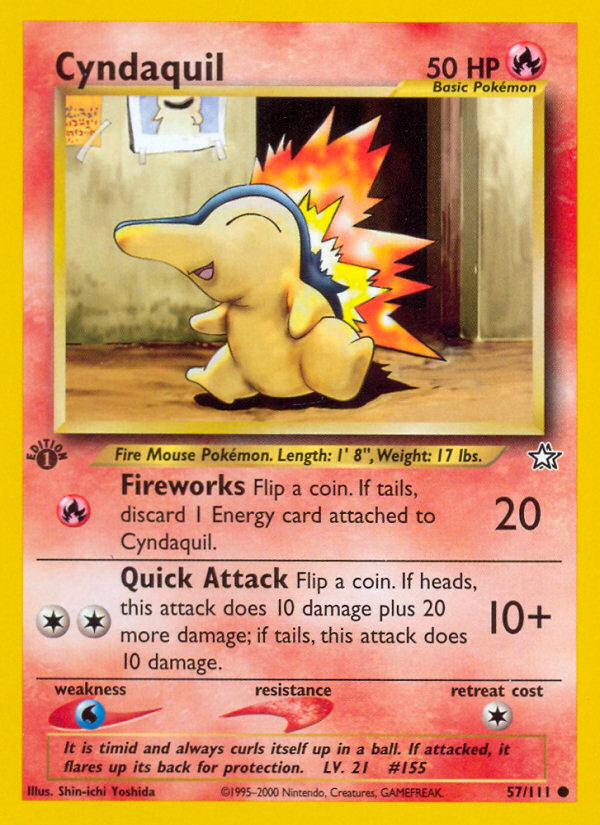 Cyndaquil (57/111) [Neo Genesis 1st Edition] | Exor Games New Glasgow