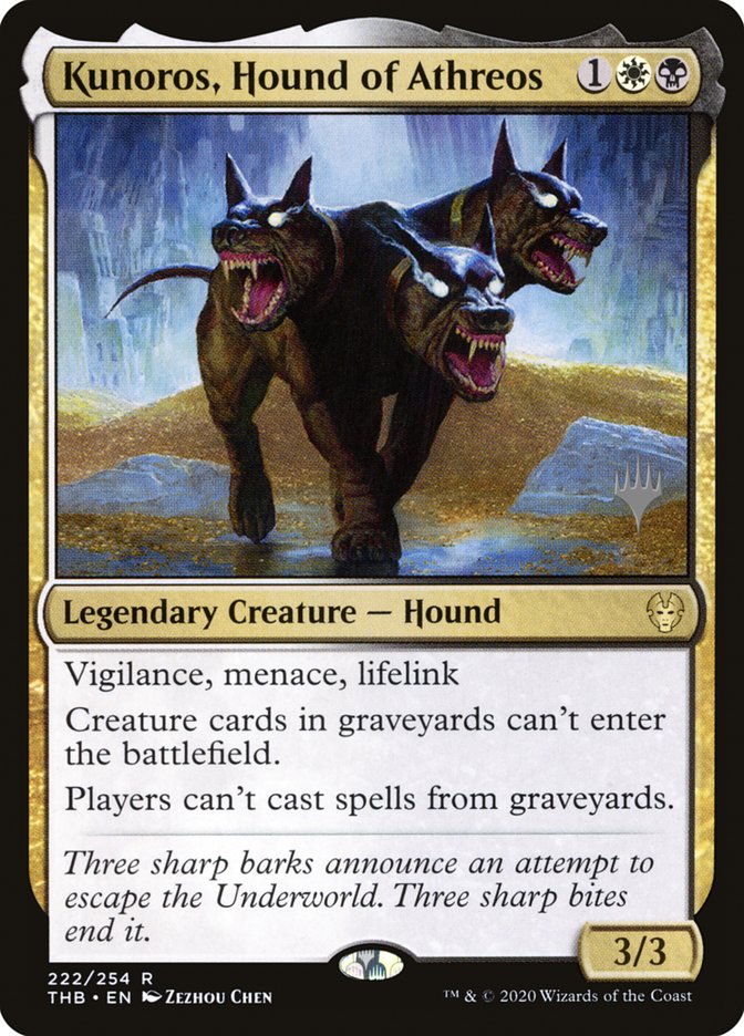 Kunoros, Hound of Athreos (Promo Pack) [Theros Beyond Death Promos] | Exor Games New Glasgow