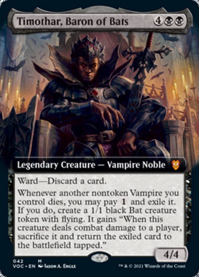 Timothar, Baron of Bats (Extended) [Innistrad: Crimson Vow Commander] | Exor Games New Glasgow