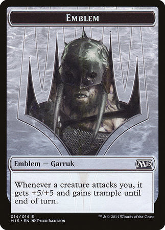 Emblem - Garruk, Apex Predator [Magic 2015 Tokens] | Exor Games New Glasgow