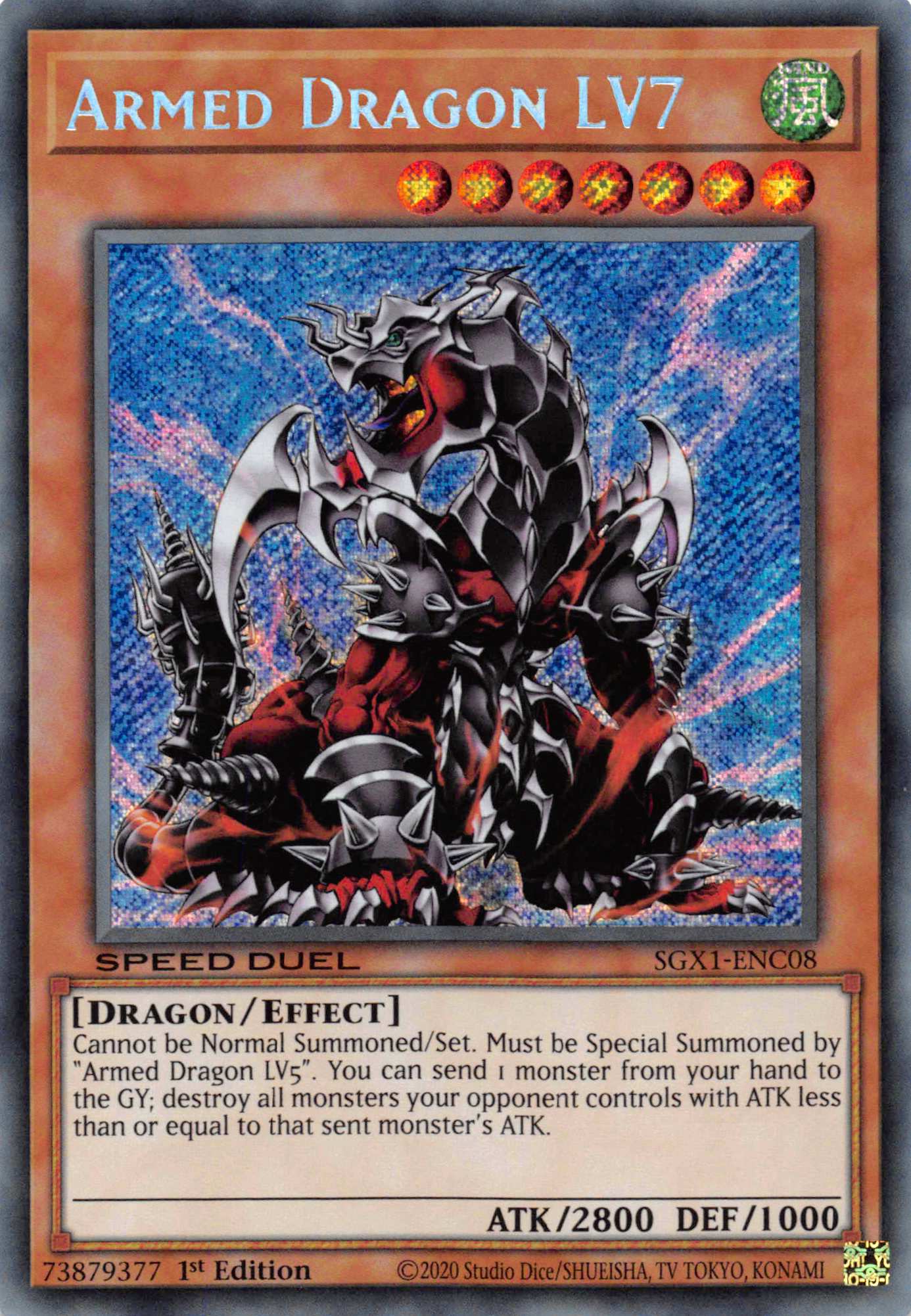 Armed Dragon LV7 [SGX1-ENC08] Secret Rare | Exor Games New Glasgow