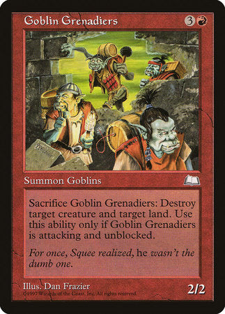 Goblin Grenadiers [Weatherlight] | Exor Games New Glasgow