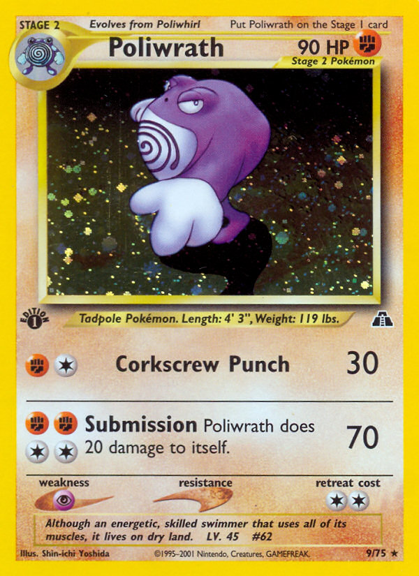 Poliwrath (9/75) [Neo Discovery 1st Edition] | Exor Games New Glasgow