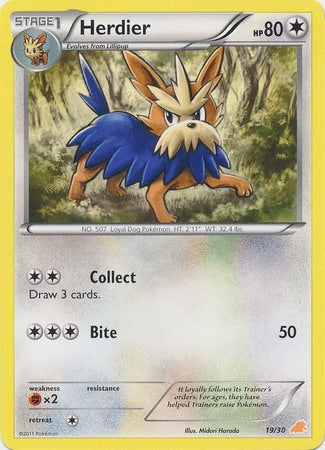 Herdier (19/30) [Black & White: Trainer Kit - Excadrill] | Exor Games New Glasgow