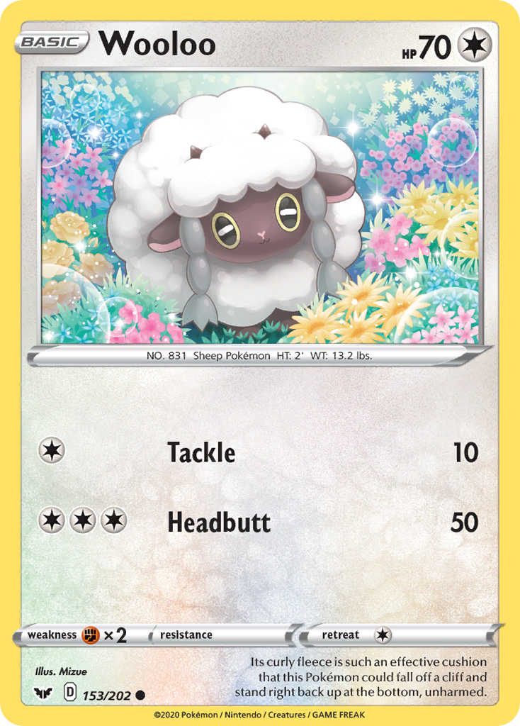 Wooloo (153/202) [Sword & Shield: Base Set] | Exor Games New Glasgow