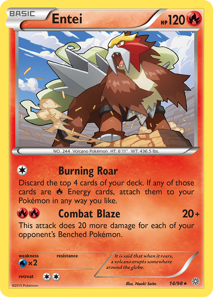 Entei (14/98) [XY: Ancient Origins] | Exor Games New Glasgow