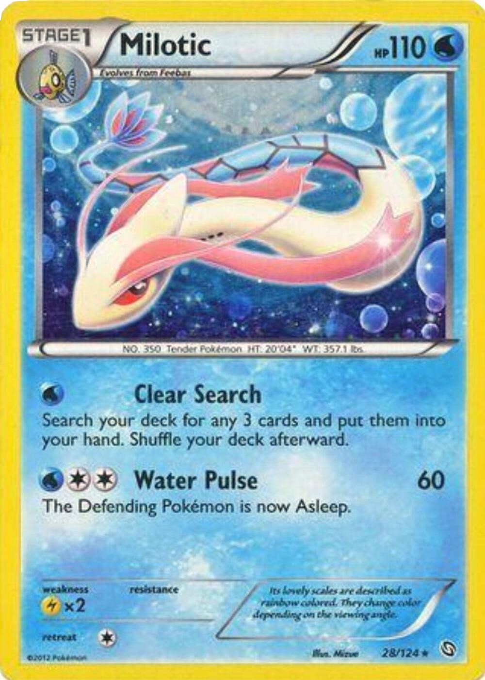 Milotic (28/124) (Cosmos Holo) [Black & White: Dragons Exalted] | Exor Games New Glasgow