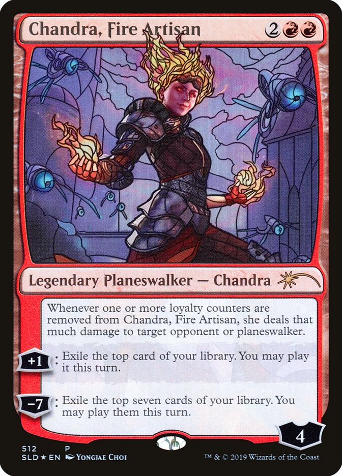 Chandra, Fire Artisan (Stained Glass) [Secret Lair Drop Promos] | Exor Games New Glasgow