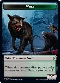 Wolf // Food (17) Double-sided Token [Throne of Eldraine Tokens] | Exor Games New Glasgow