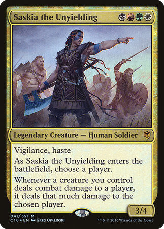 Saskia the Unyielding [Commander 2016] | Exor Games New Glasgow