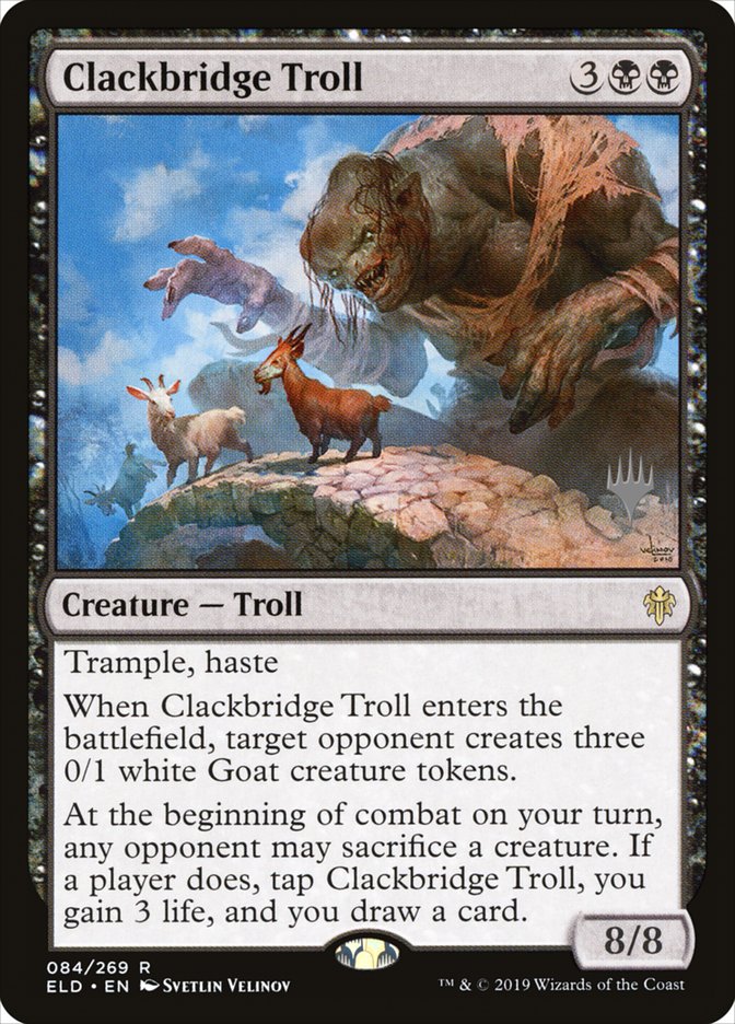 Clackbridge Troll (Promo Pack) [Throne of Eldraine Promos] | Exor Games New Glasgow