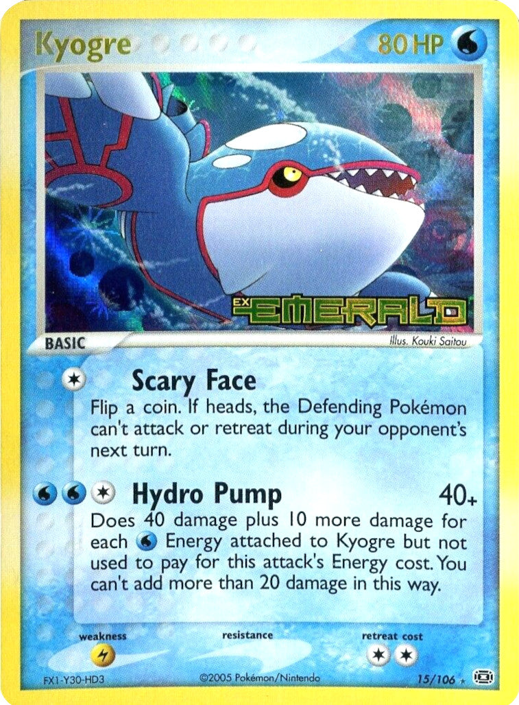 Kyogre (15/106) (Stamped) [EX: Emerald] | Exor Games New Glasgow