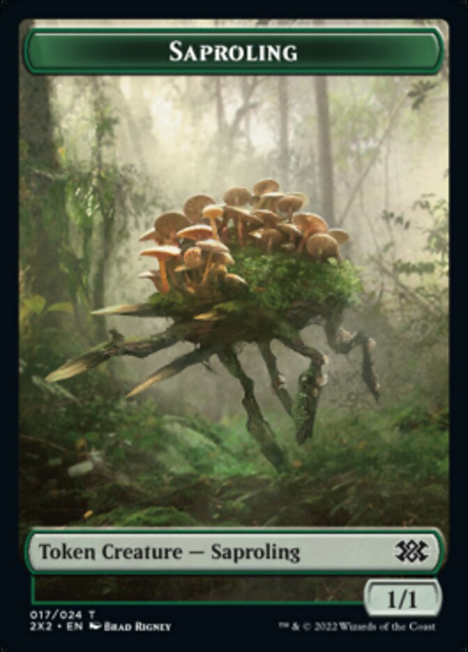 Saproling // Treasure Double-sided Token [Double Masters 2022 Tokens] | Exor Games New Glasgow