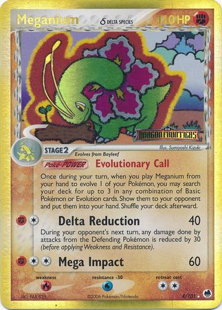 Meganium (4/101) (Delta Species) (Stamped) [EX: Dragon Frontiers] | Exor Games New Glasgow