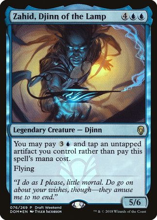 Zahid, Djinn of the Lamp (Draft Weekend) [Dominaria Promos] | Exor Games New Glasgow