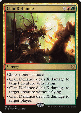 Clan Defiance [Commander 2016] | Exor Games New Glasgow