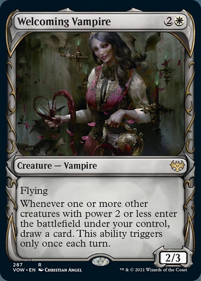 Welcoming Vampire (Showcase Fang Frame) [Innistrad: Crimson Vow] | Exor Games New Glasgow