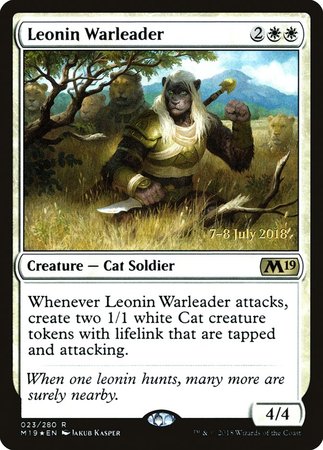 Leonin Warleader [Core Set 2019 Promos] | Exor Games New Glasgow