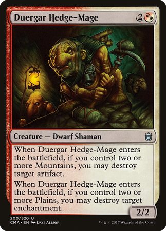 Duergar Hedge-Mage [Commander Anthology] | Exor Games New Glasgow