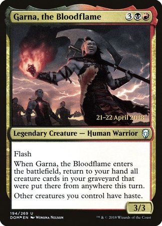 Garna, the Bloodflame [Dominaria Promos] | Exor Games New Glasgow