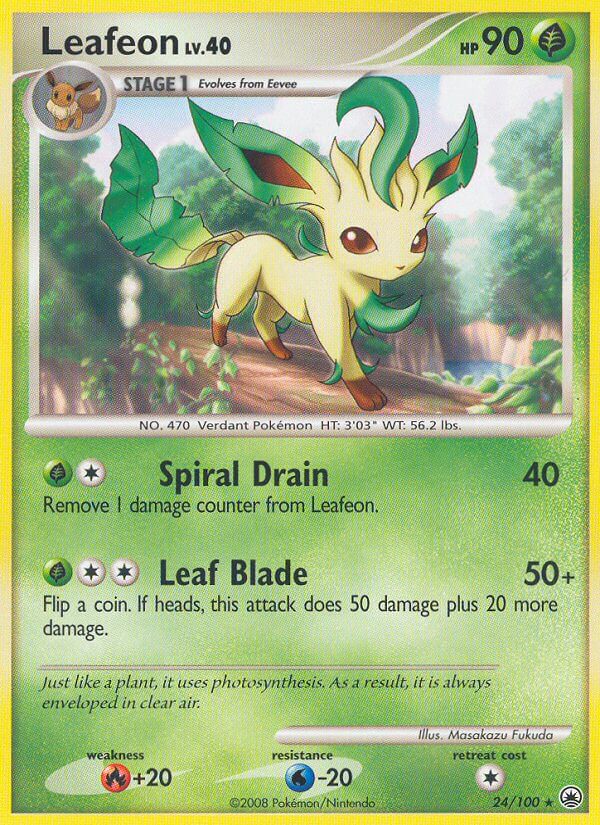 Leafeon (24/100) (Theme Deck Exclusive) [Diamond & Pearl: Majestic Dawn] | Exor Games New Glasgow