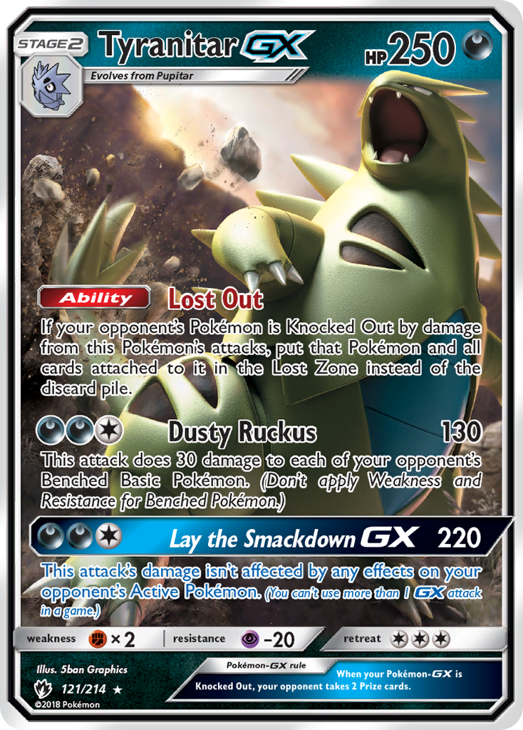 Tyranitar GX (121/214) [Sun & Moon: Lost Thunder] | Exor Games New Glasgow