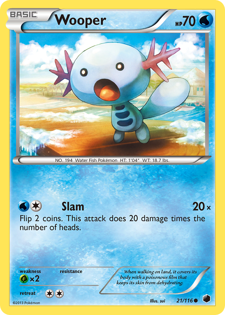 Wooper (21/116) [Black & White: Plasma Freeze] | Exor Games New Glasgow