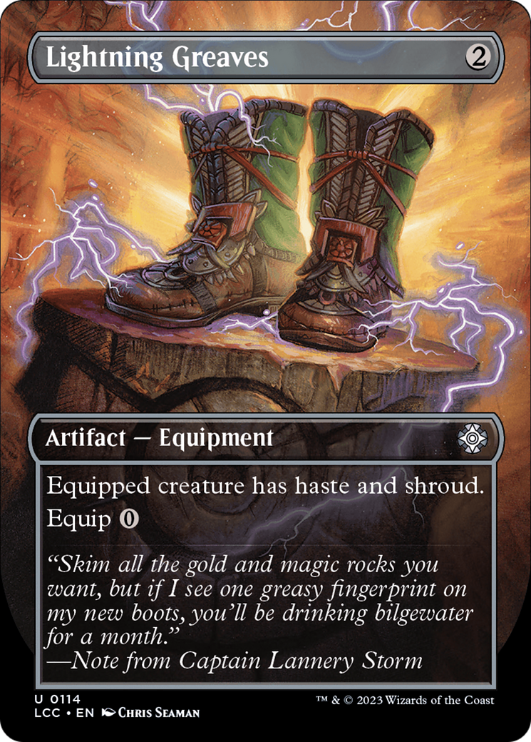 Lightning Greaves (Borderless) [The Lost Caverns of Ixalan Commander] | Exor Games New Glasgow