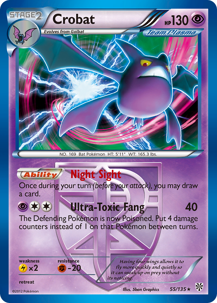 Crobat (55/135) [Black & White: Plasma Storm] | Exor Games New Glasgow