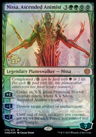 Nissa, Ascended Animist [Phyrexia: All Will Be One Prerelease Promos] | Exor Games New Glasgow