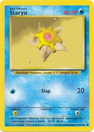 Staryu (65/102) [Base Set Unlimited] | Exor Games New Glasgow