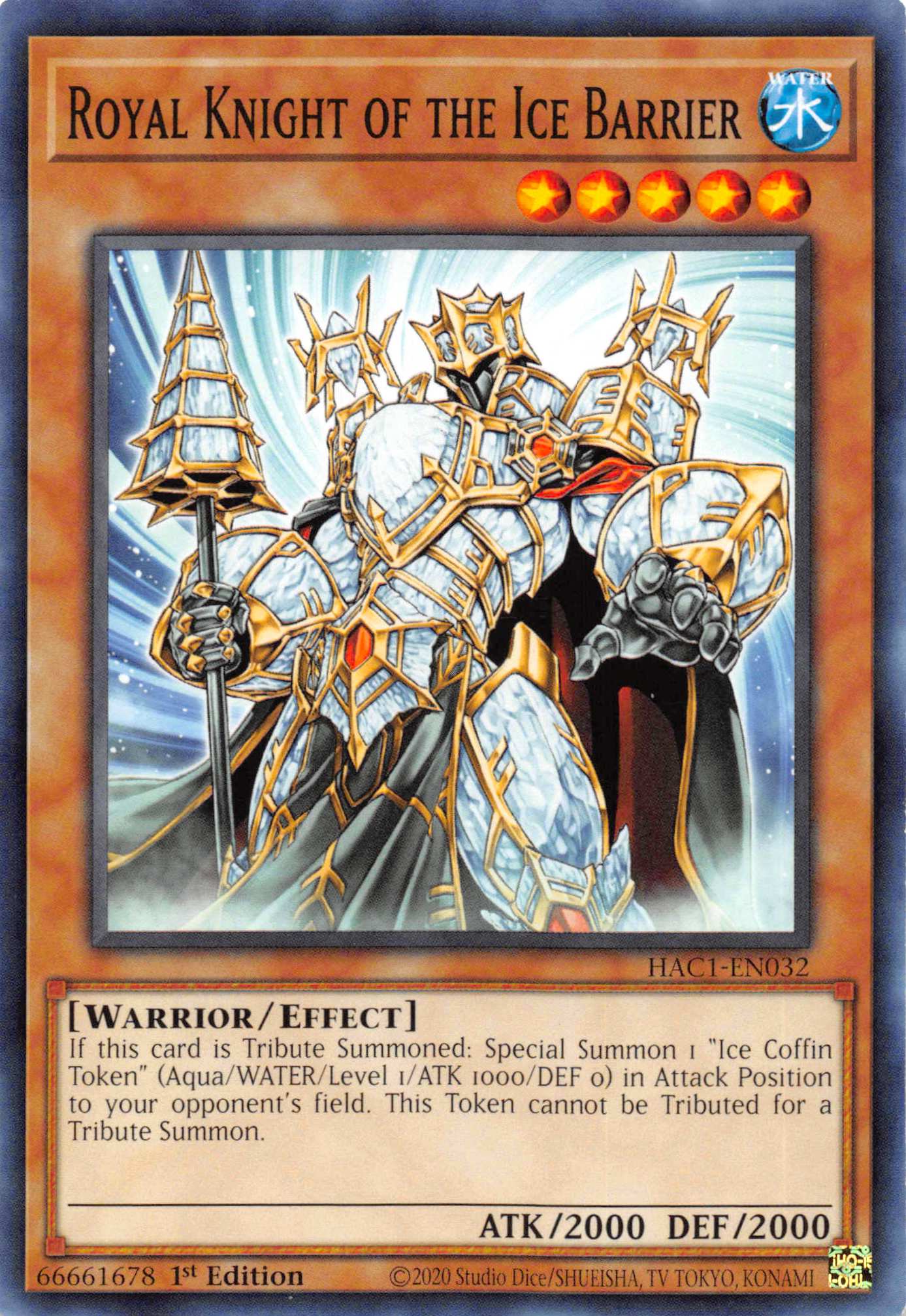 Royal Knight of the Ice Barrier [HAC1-EN032] Common | Exor Games New Glasgow