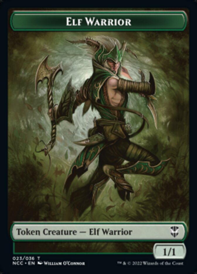 Elf Warrior // Wurm Double-sided Token [Streets of New Capenna Commander Tokens] | Exor Games New Glasgow