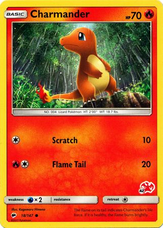 Charmander (18/147) (Charizard Stamp #42) [Battle Academy 2020] | Exor Games New Glasgow