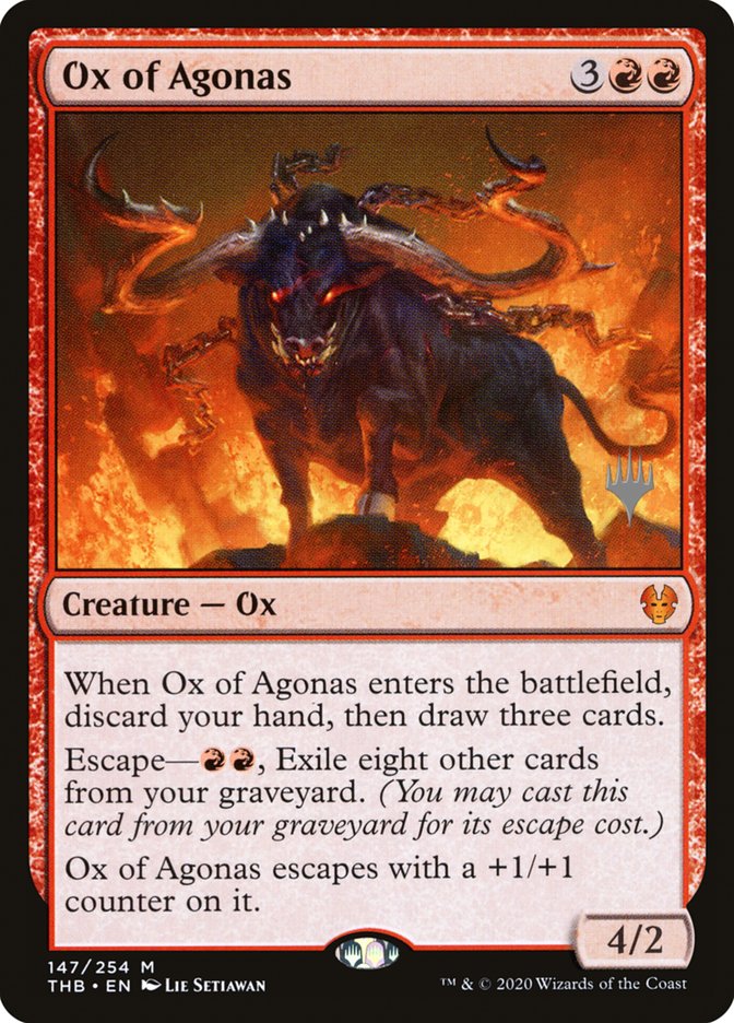 Ox of Agonas (Promo Pack) [Theros Beyond Death Promos] | Exor Games New Glasgow