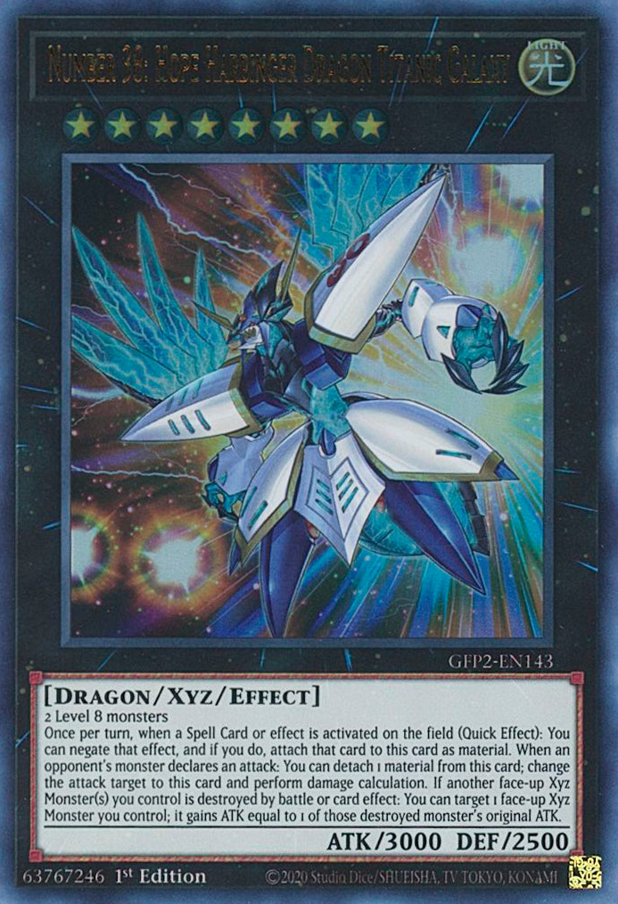 Number 38: Hope Harbinger Dragon Titanic Galaxy [GFP2-EN143] Ultra Rare | Exor Games New Glasgow