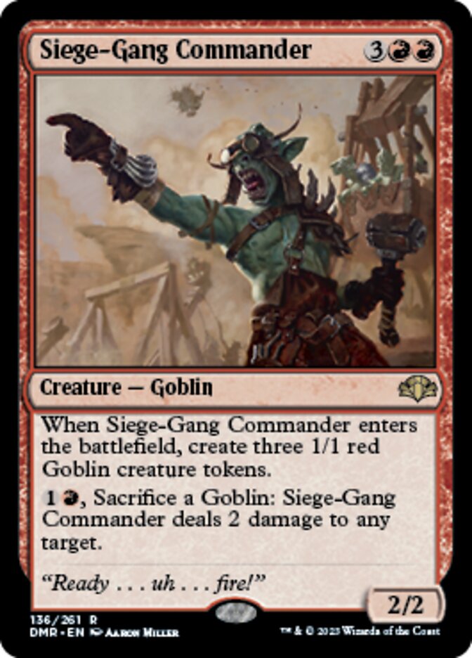 Siege-Gang Commander [Dominaria Remastered] | Exor Games New Glasgow