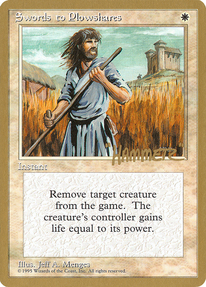 Swords to Plowshares (Shawn "Hammer" Regnier) [Pro Tour Collector Set] | Exor Games New Glasgow