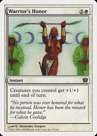 Warrior's Honor [Ninth Edition] | Exor Games New Glasgow