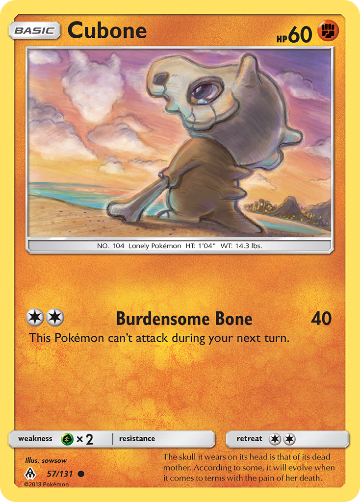 Cubone (57/131) [Sun & Moon: Forbidden Light] | Exor Games New Glasgow